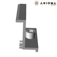 Прижим Крайний, 40 мм, алюминий и оцинкованная сталь, AXIOMA energy