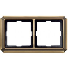 Рамка 2 поста Merten Antique Античная латунь MTN483243 
