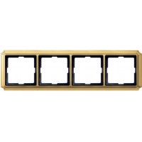 Рамка 4 поста Merten Antique Блестящая латунь MTN483421 Рамка 4 поста Merten Antique Блестящая латунь MTN483421