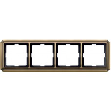 Рамка 4 поста Merten Antique. Колір Антична латунь MTN483443 