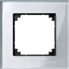 1 постовая стекляная рамка Merten M-Elegance бриллиантовое серебро (MTN4010-3260)