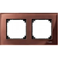 Рамка 2-постова Merten M-Elegance Скло. Колір Махагон MTN4020-3215 Рамка 2-постова Merten M-Elegance Скло. Колір Махагон MTN4020-3215