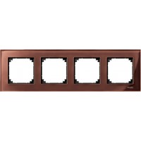 Рамка 4-постова Merten M-Elegance Скло. Колір Махагон MTN4040-3215 Рамка 4-постова Merten M-Elegance Скло. Колір Махагон MTN4040-3215