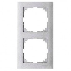 Рамка 2-постовая Merten M-Pure. Цвет Алюминий (MTN4020-3660)