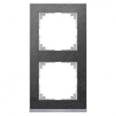 Рамка 2-постовая Merten M-Pure Decor Сланец/ алюминия MTN4020-3669 