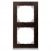 Рамка 2-постовая без перегородки Merten M-Pure Decor венге/алюминий (MTN4025-3671)