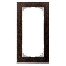 Рамка 2-постовая без перегородки Merten M-Pure Decor Венге/ алюминия MTN4025-3671 