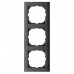 Рамка 3-постовая Merten M-Pure Антрацит MTN4030-3614 