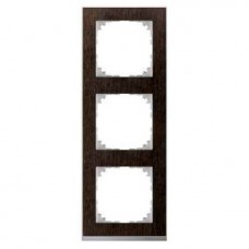 3 постовая рамка Merten M-Pure венге/алюминий (MTN4030-3671)