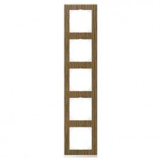 Рамка 5-постовая Merten M-Pure Decor Дуб/Брил. белый MTN4050-3674 