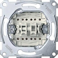 MTN3128-0000 2-клавишный механизм с клавишным и кнопочным переключателями на два направления Merten System M, 1 полюс, 10А MTN3128-0000 2-клавишный механизм с клавишным и кнопочным переключателями на два направления Merten System M, 1 полюс, 10А