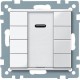 4-кнопковий вимикач KNX Plus з ІЧ-приймачем Merten System M. Колір Активний Білий MTN617525