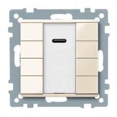 4-кнопковий вимикач KNX plus з ІЧ-приймачем Merten System M. Колір Бежевий MTN617544