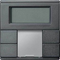 2-кнопочный выключатель с терморегулятором KNX plus Merten System M Антрацит MTN6212-0414 2-кнопочный выключатель с терморегулятором KNX plus Merten System M Антрацит MTN6212-0414