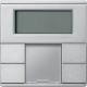 2-кнопковий вимикач з терморегулятором KNX plus Merten System M. Колір Алюміній MTN6212-0460