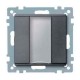 1-кнопочный выключатель KNX plus Merten System M Антрацит MTN627514