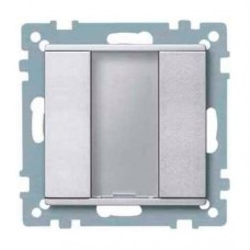 1-кнопочный выключатель KNX plus Merten System M Алюминий MTN627560