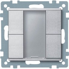 2-кнопочный выключатель KNX plus Merten System M Алюминий MTN627660