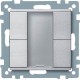 2-кнопочный выключатель KNX plus Merten System M Алюминий MTN627660