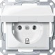 Механизм розетки с крышкой Merten Shuko, 2 полюса, 16А (MTN2311-0325)