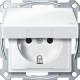 Механізм розетки IP44 з кришкою Merten Shuko, 2 полюса, 16А. Колір Полярно-Білий, MTN2314-0319 Механізм розетки IP44 з кришкою Merten Shuko, 2 полюса, 16А. Колір Полярно-Білий, MTN2314-0319