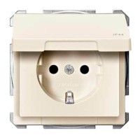 Механизм розетки с крышкой, IP44 Merten Shuko, 2 полюса, 16А MTN2314-4044