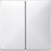 Двойная клавиша выключателя Merten System Design. Цвет Полярно-белый MTN412519 