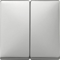 Двойная клавиша выключателя Merten System Design.  Сталь MTN412546 