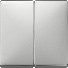 Подвійна клавіша вимикача Merten System Design. Колір Сталь MTN412546 