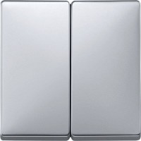 Двойная клавиша выключателя Merten System Design.  Алюминий MTN412560 