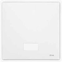 Клавиша выключателя с прямоугольным окошком для символов IP44 Merten System Design. Цвет Полярно-белый (MTN412719)