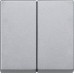 Двойная клавиша Merten System M.  Алюминий MTN433560