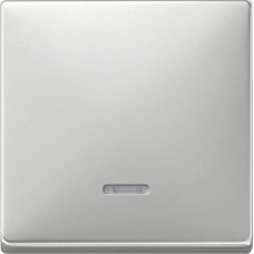 Клавиша с окошком для световой индикации Merten System Design.  Сталь MTN438046 