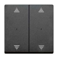 Клавиша для модуля 2-кнопочного выключателя KNX с символами вверх/вниз Merten System M.  Антрацит MTN625814