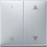 Клавіша для модуля 2-кнопкового вимикача KNX з символами "I/0" та "стрілками" Merten System Design (Алюміній)