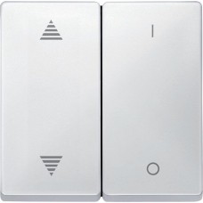 Клавіша для модуля 2-кнопкового вимикача KNX з символами стрілок та"I/0" Merten System Design (Полярно-Білий)