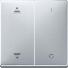 Клавіша для модуля 2-кнопкового вимикача KNX з символами стрілок та "I/0" Merten System Design (Алюміній)