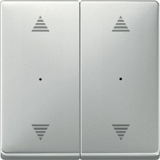 Клавіша для модуля 2-кнопкового вимикача KNX з символами стрілок та "вгору/вниз" Merten System Design. Колір Сталь