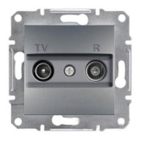 ⚡Розетка TV-R прохідна 4 dB Asfora сталь (EPH3300262)