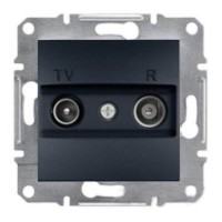 ⚡Розетка TV-R проходная 4 dB Asfora антрацит (EPH3300271) ⚡Розетка TV-R проходная 4 dB Asfora антрацит (EPH3300271)