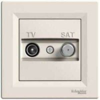 ⚡Розетка TV-SAT концевая 1 dB Asfora кремовая (EPH3400423) ⚡Розетка TV-SAT концевая 1 dB Asfora кремовая (EPH3400423)