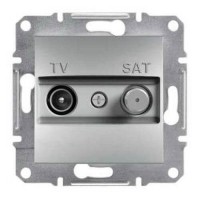 ⚡Розетка TV-SAT прохідна 4 dB Asfora алюміній (EPH3400261)