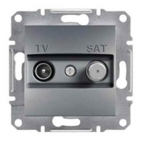 ⚡Розетка TV-SAT проходная 8 dB Asfora сталь (EPH3400362)