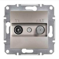 ⚡Розетка TV-SAT проходная 8 dB Asfora бронза (EPH3400369)