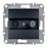 ⚡Розетка TV-SAT проходная 4 dB Asfora антрацит (EPH3400271)