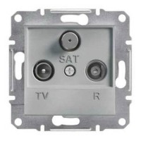 ⚡Розетка TV-R-SAT проходная 8 dB Asfora алюминий (EPH3500361) ⚡Розетка TV-R-SAT проходная 8 dB Asfora алюминий (EPH3500361)
