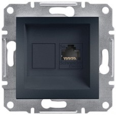 ⚡Розетка компьютерная категории 5e UTP Asfora антрацит (EPH4300171)
