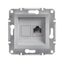 Розетка компьютерная категории 6e UTP Asfora алюминий (EPH4700161)