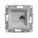 Розетка компьютерная категории 6e UTP Asfora алюминий (EPH4700161)