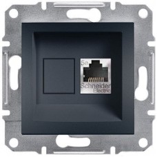 ⚡Розетка компьютерная Кат5e STP Asfora антрацит (EPH5000171)